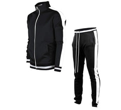 Men's Color Block Stand Collar Cardigan Jacket