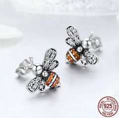 S925 Silver Bee Earrings and Studs