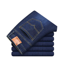 Men's Casual Straight Loose Fit Jeans in Large Size