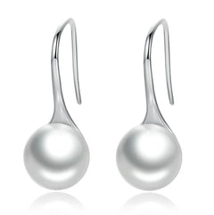 S925 Silver Earrings with Black Pearl Studs