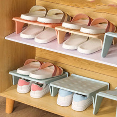 Multifunctional Double Layer Shoe Rack and Organizer