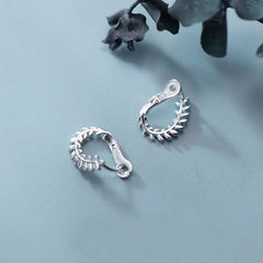 S925 Silver Minimalist Leaf Earrings and Accessories