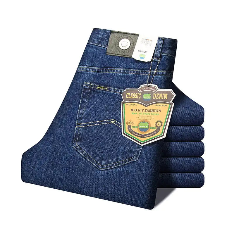 Men's Retro High-Rise Loose Straight-Leg Jeans