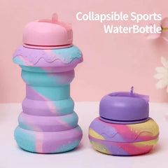 600ml Collapsible Silicone Sports Water Bottle