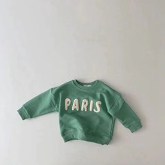 Children's Alphabet Pullover Sweater in Foreign Style
