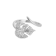 Vintage Adjustable Midsummer Palm Leaf Fashion Ring