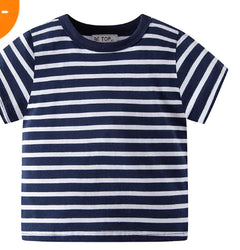 Casual Short-Sleeved Striped T-Shirt for Boys