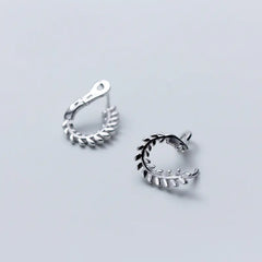 S925 Silver Minimalist Leaf Earrings and Accessories