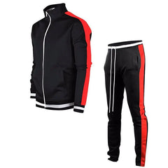Men's Color Block Stand Collar Cardigan Jacket