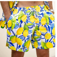 Men's Loose Printed Casual Beach Shorts