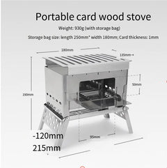 Portable Stainless Steel Camping Grill and Fire Pit