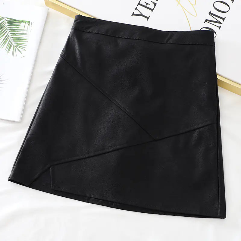 Women's A-line High Waist Split Short Skirt