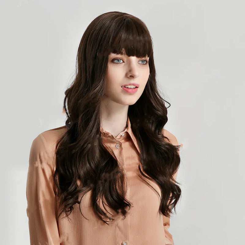 Women's Wig Headgear with Chemical Fiber Mechanism
