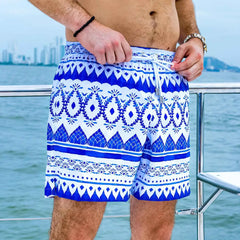Men's Loose Printed Casual Beach Shorts