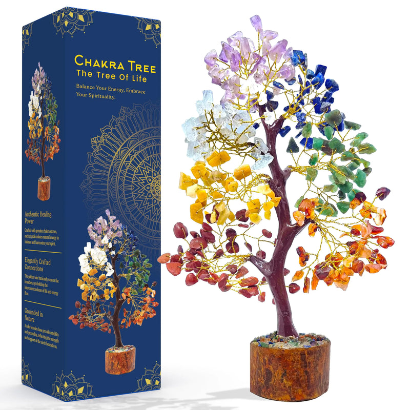 Tree of Life Crystal Tree with Healing Crystals. Great 7 Chakra Decor Crystal Gifts and Spiritual Gifts Chakra Tree. A Perfect Healing Gifts for Women