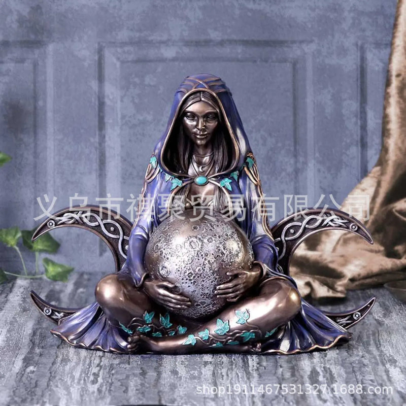 Amazon Earth Mother Art Statue - Resin Home Decor Piece