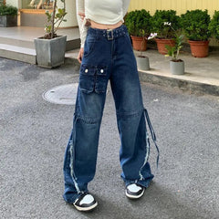 Vintage High Waist Loose Fit Wide Leg Jeans