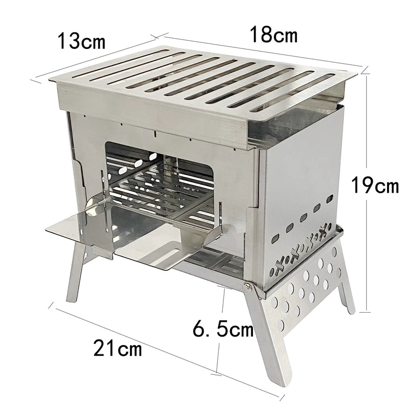 Mini Outdoor Fire Pit BBQ Grill for Camping and Picnics