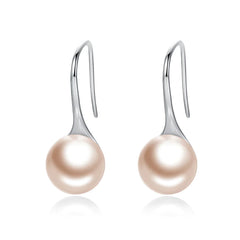 S925 Silver Earrings with Black Pearl Studs