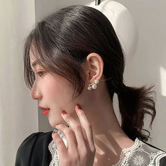 925 Silver Pearl Stud Earrings for Women - Minimalist Style