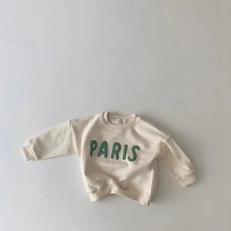 Children's Alphabet Pullover Sweater in Foreign Style