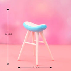 Cute Girl Stool Micro Landscape DIY Decoration Figurine