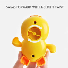 Yellow Duck Bath Toy with Chain for Kids