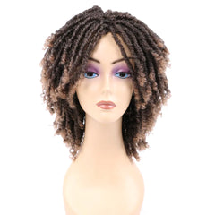 Dirty Braid Wig with Chemical Fiber Headgear
