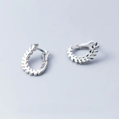 S925 Silver Minimalist Leaf Earrings and Accessories