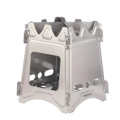 Portable Outdoor Wood Stove - Stainless Steel Camping Cooker