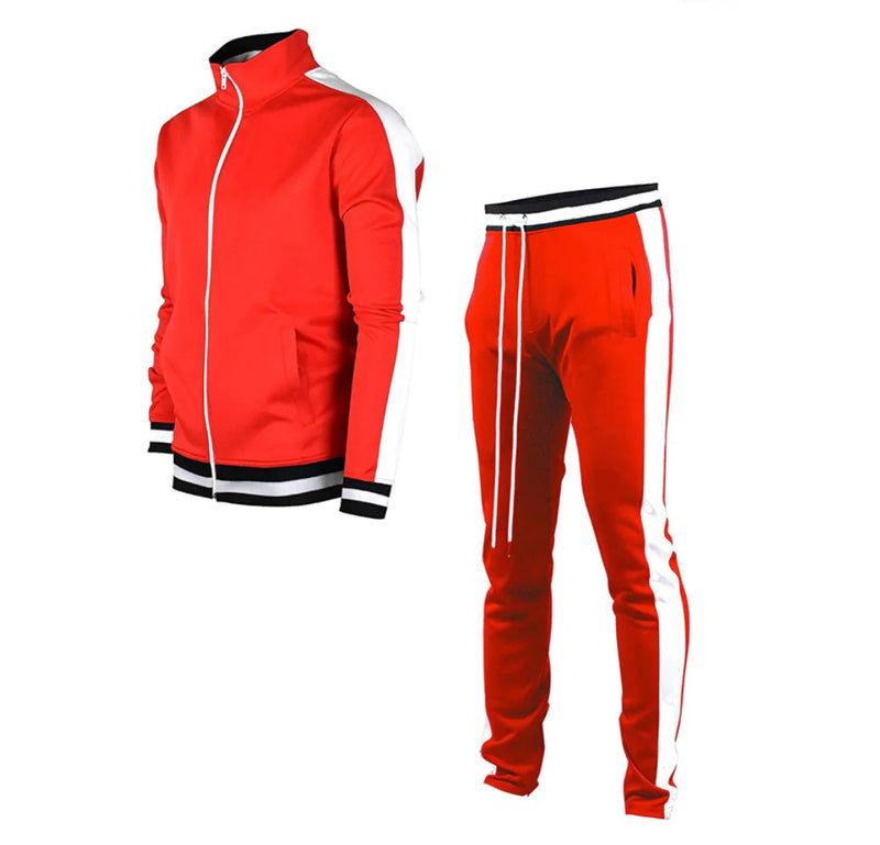 Men's Color Block Stand Collar Cardigan Jacket