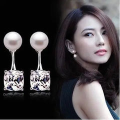 925 Silver Pearl Earrings, Versatile Korean Style Design