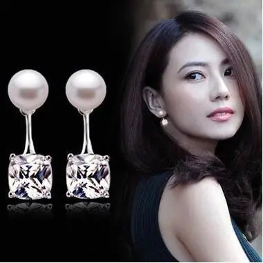 925 Silver Pearl Earrings, Versatile Korean Style Design