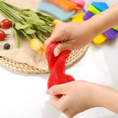 Silicone Double-Sided Dish Sponge for Kitchen Cleaning