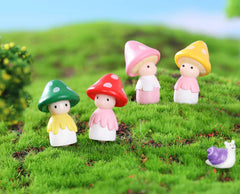 Moss Micro Landscape Figurine DIY Materials with Mushrooms