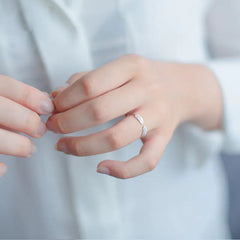 S925 Silver Adjustable Leaf Ring for Women
