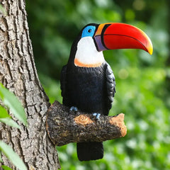 Bird Figurine Tree Hugger Hanging Resin Garden Decor