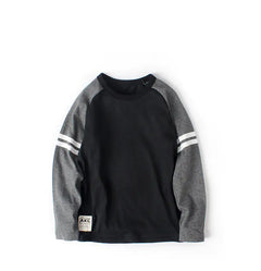 Children's Cartoon Long-Sleeved T-shirt with Contrast Print