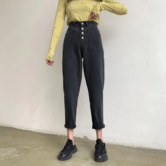 High-Rise Loose-Fitting Straight-Leg Jeans for Women