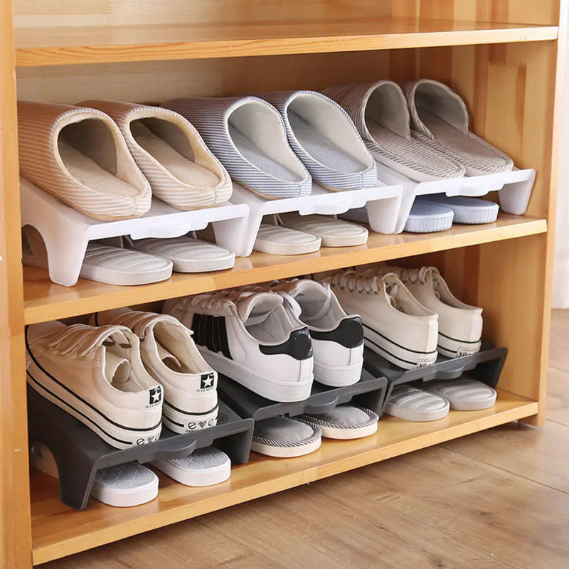 Multifunctional Double Layer Shoe Rack and Organizer