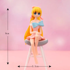 Cute Girl Stool Micro Landscape DIY Decoration Figurine
