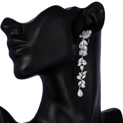 Long Zircon Ear Studs Earrings - Wholesale Gift for Women