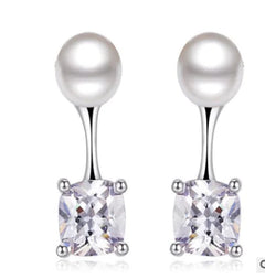 925 Silver Pearl Earrings, Versatile Korean Style Design