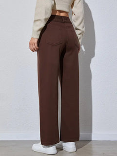 High Waist Loose Fit Straight Leg Boyfriend Jeans