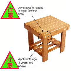 Bamboo Kids Stool for Home and Living Room Use