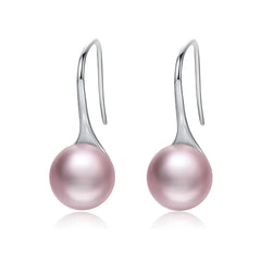 S925 Silver Earrings with Black Pearl Studs