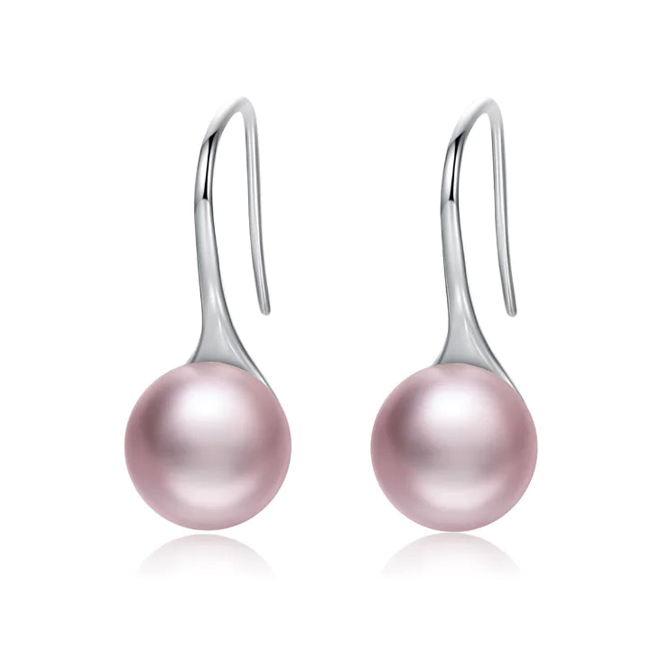 S925 Silver Earrings with Black Pearl Studs