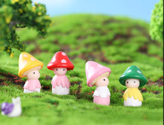 Moss Micro Landscape Figurine DIY Materials with Mushrooms
