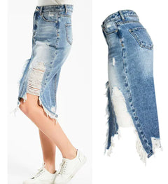 High-Waisted A-Line Mid-Length Skirt with Slits