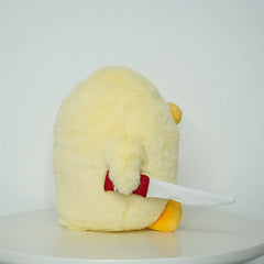 Plush Duck with Knife Toy - Cute Yellow Doll